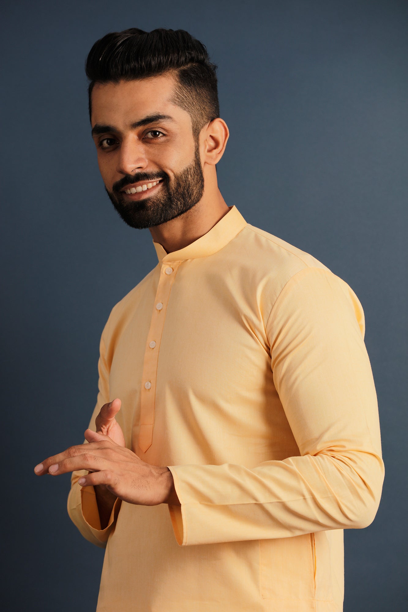 Mandarin Collar Straight Kurta