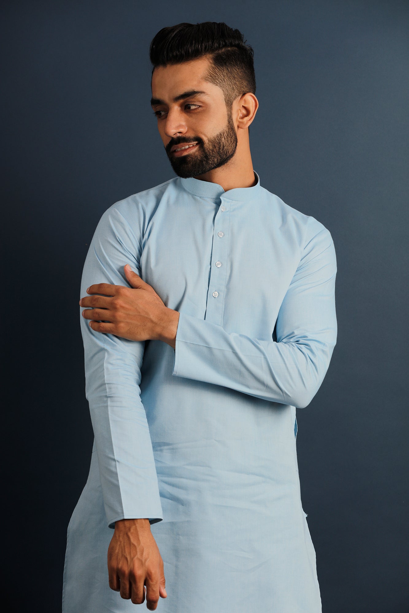 Mandarin Collar Cotton Straight Kurta