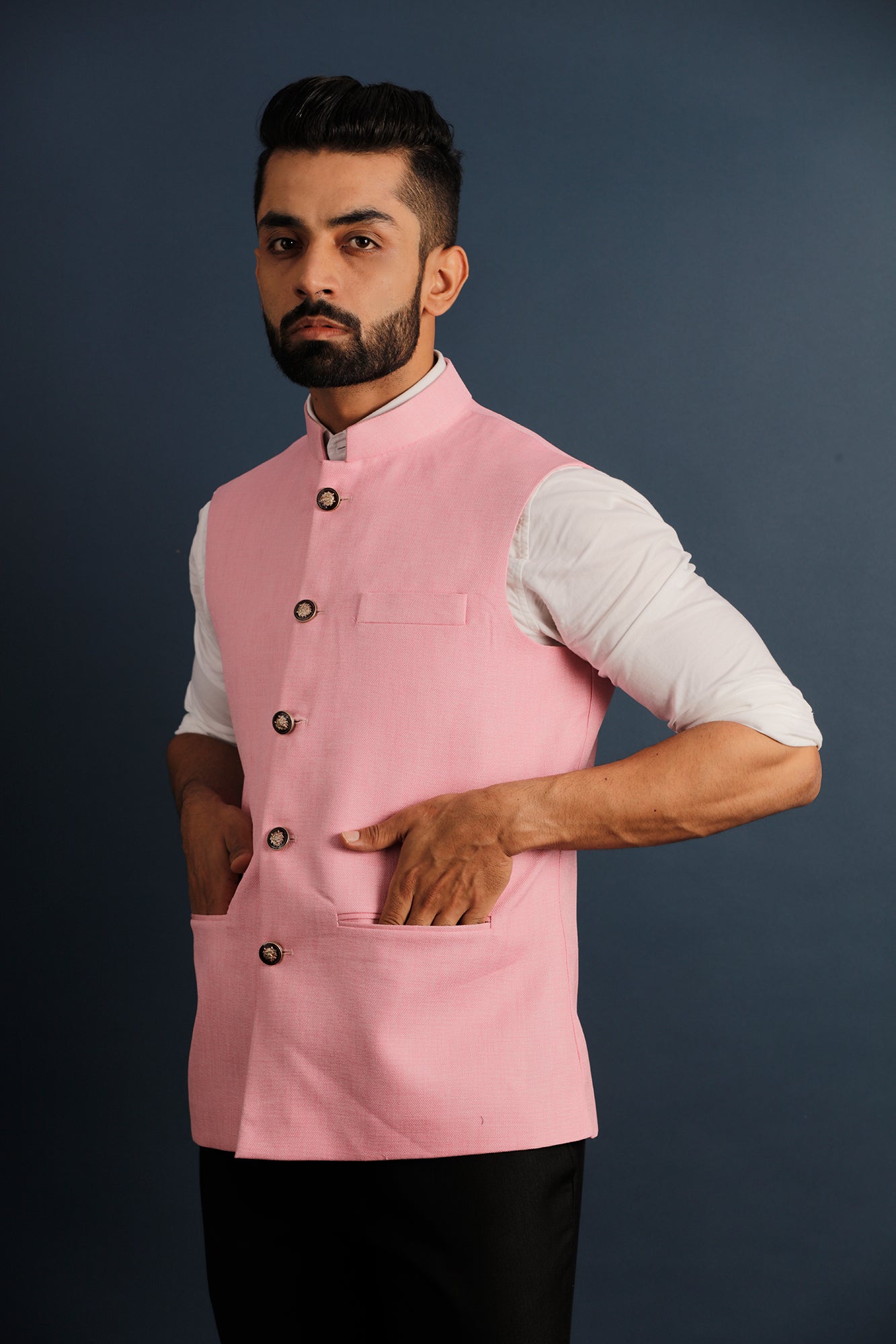 Classic Pink Nehru Jacket