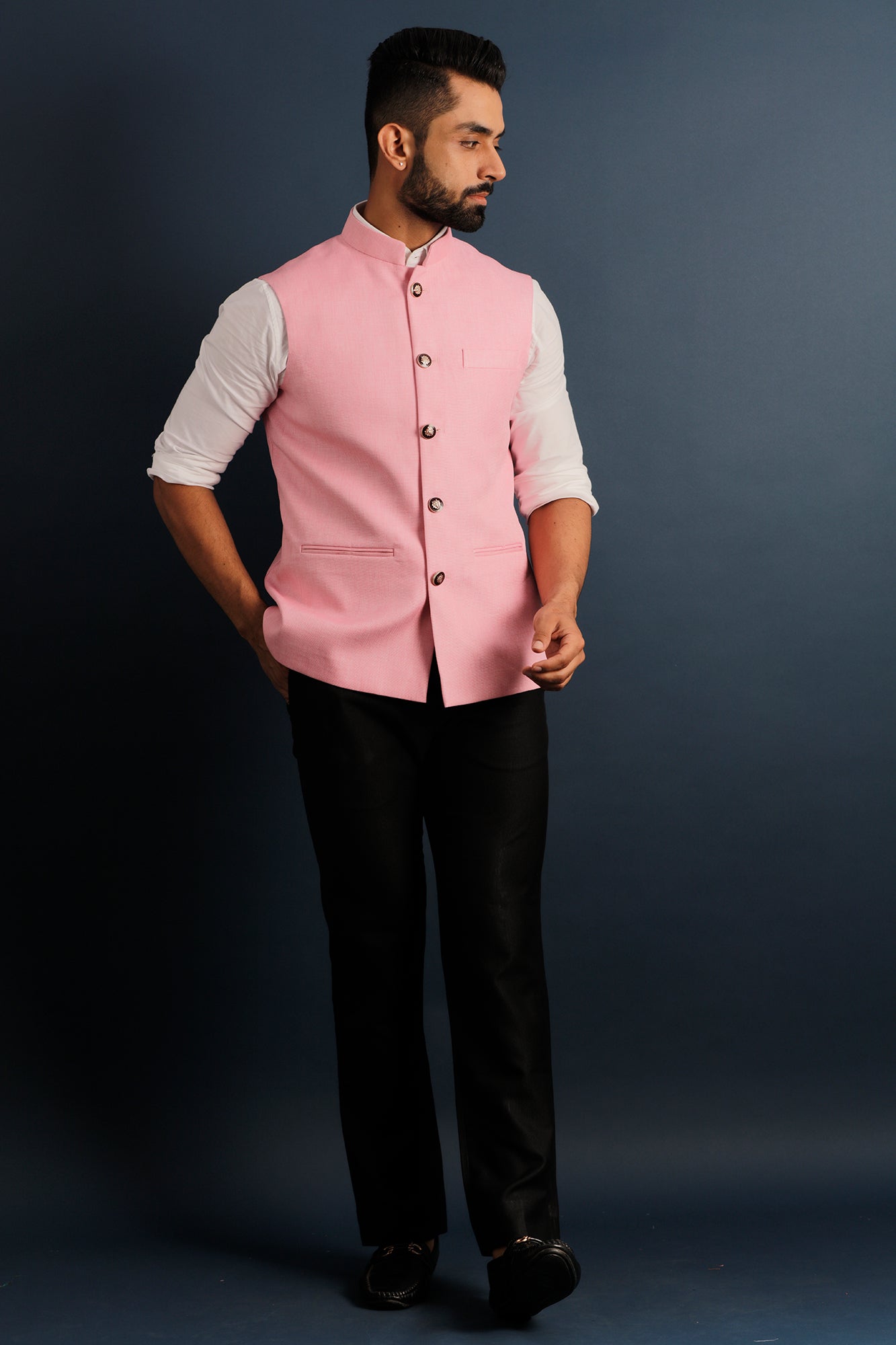 Classic Pink Nehru Jacket