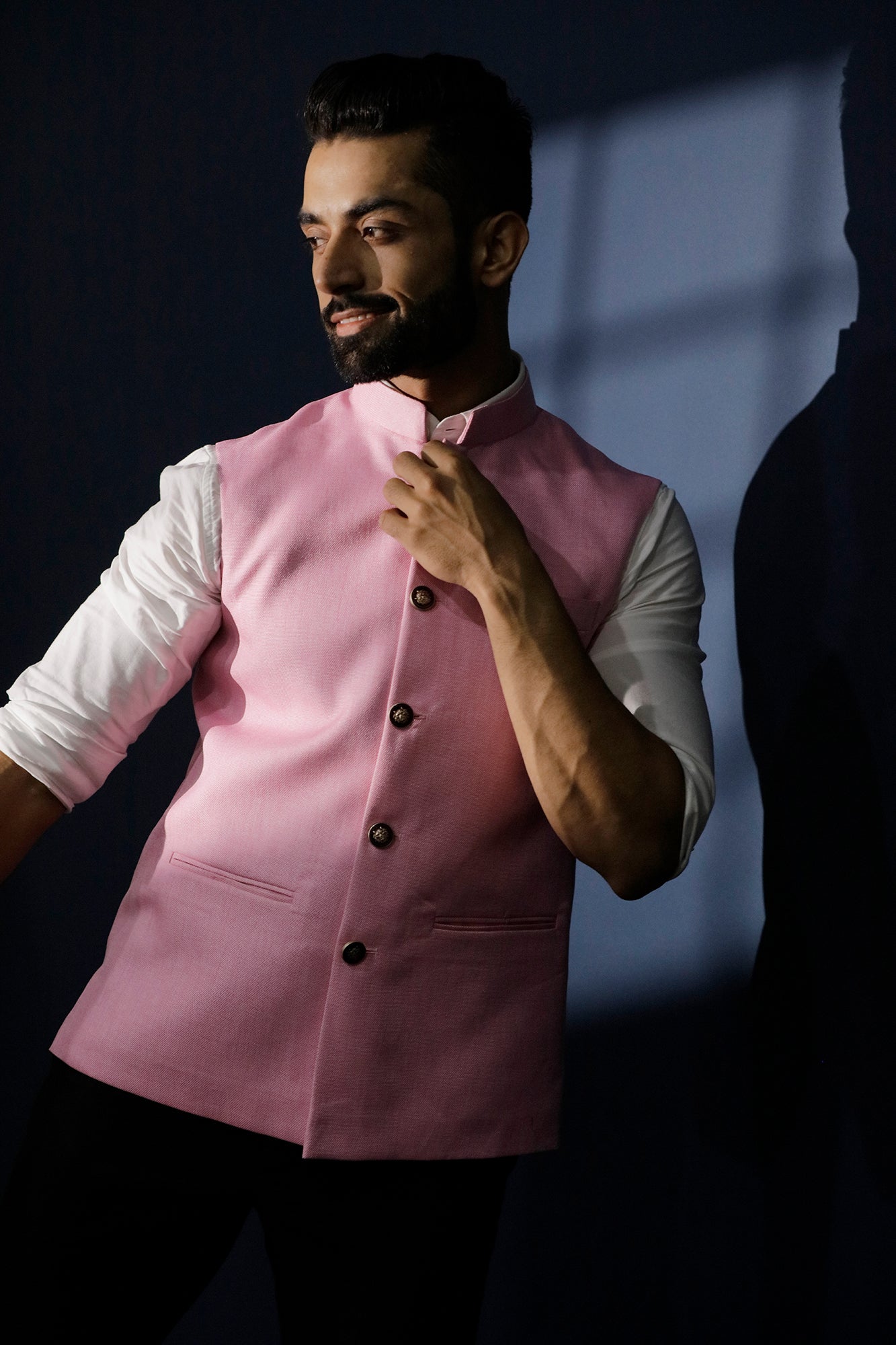 Classic Pink Nehru Jacket