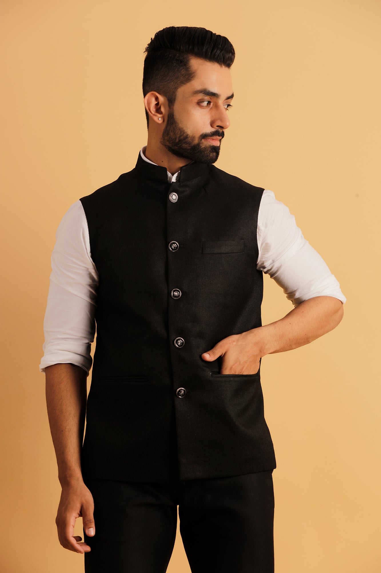 Classic Black Nehru Jacket