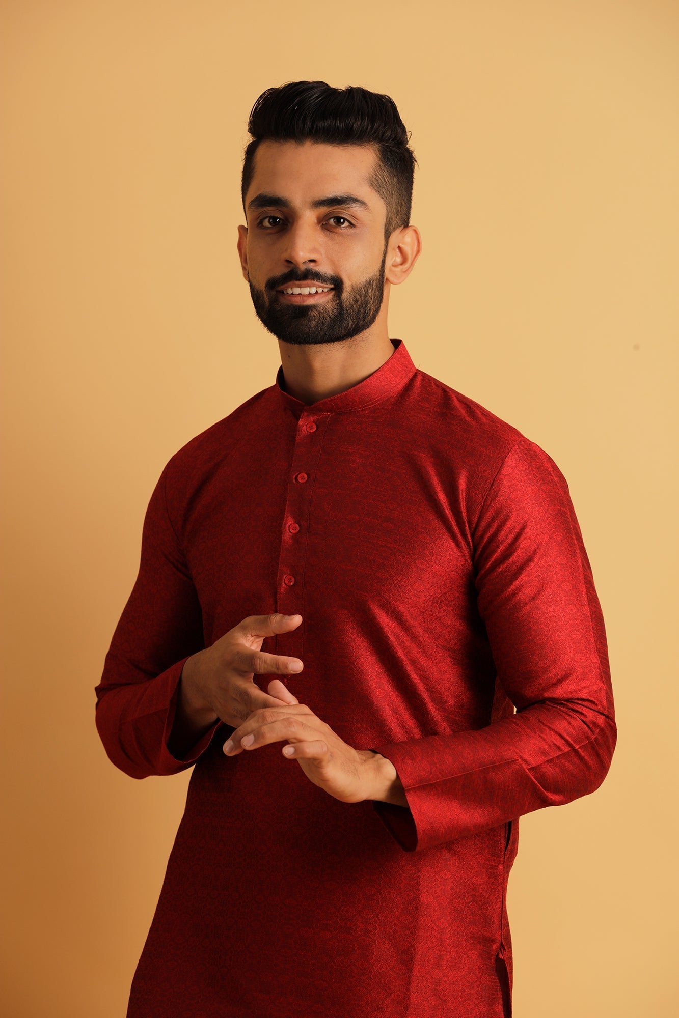 Woven Design Straight Kurta