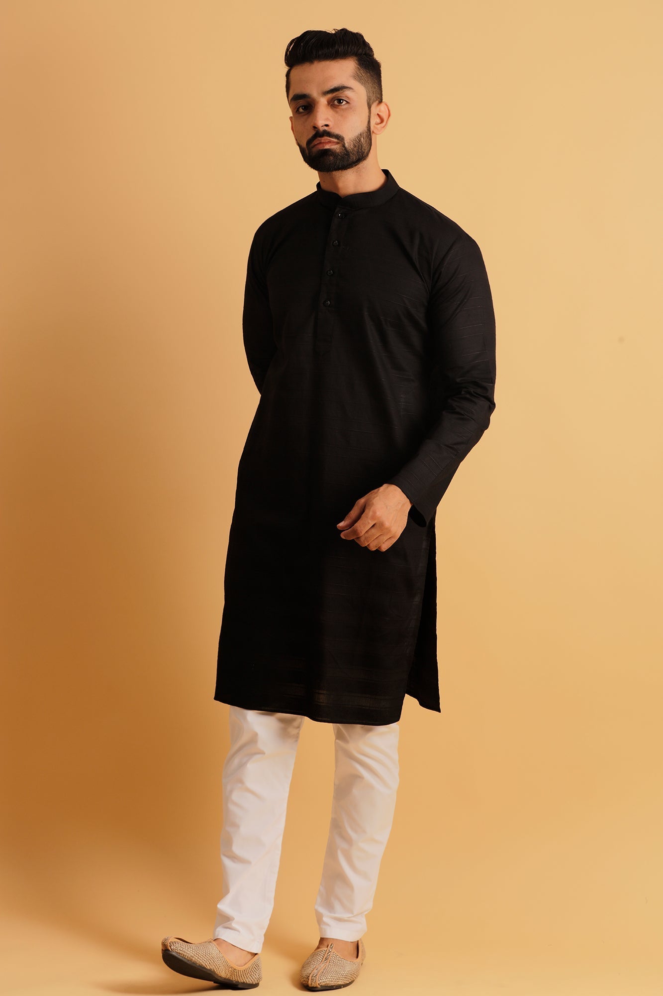 Mandarin Collar Cotton Straight Kurta