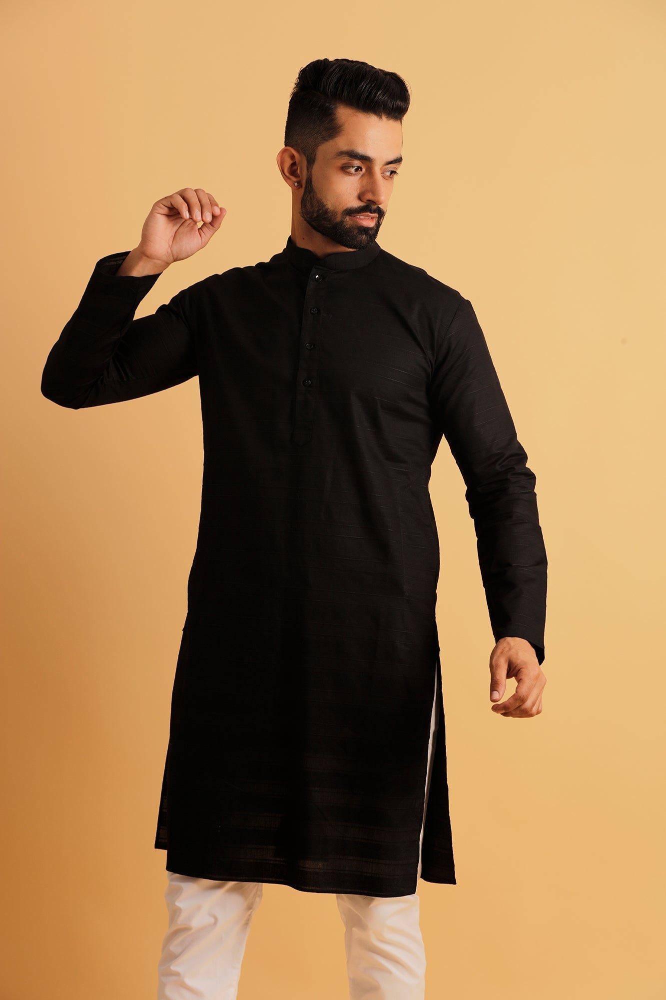 Mandarin Collar Cotton Straight Kurta