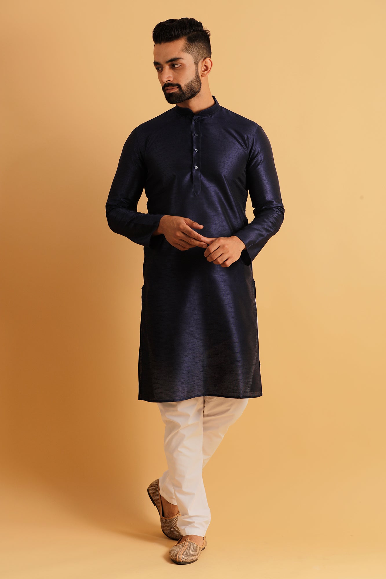 Mandarin Collar Straight Kurta