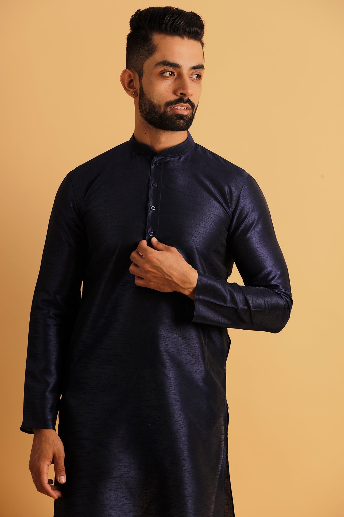 Mandarin Collar Straight Kurta