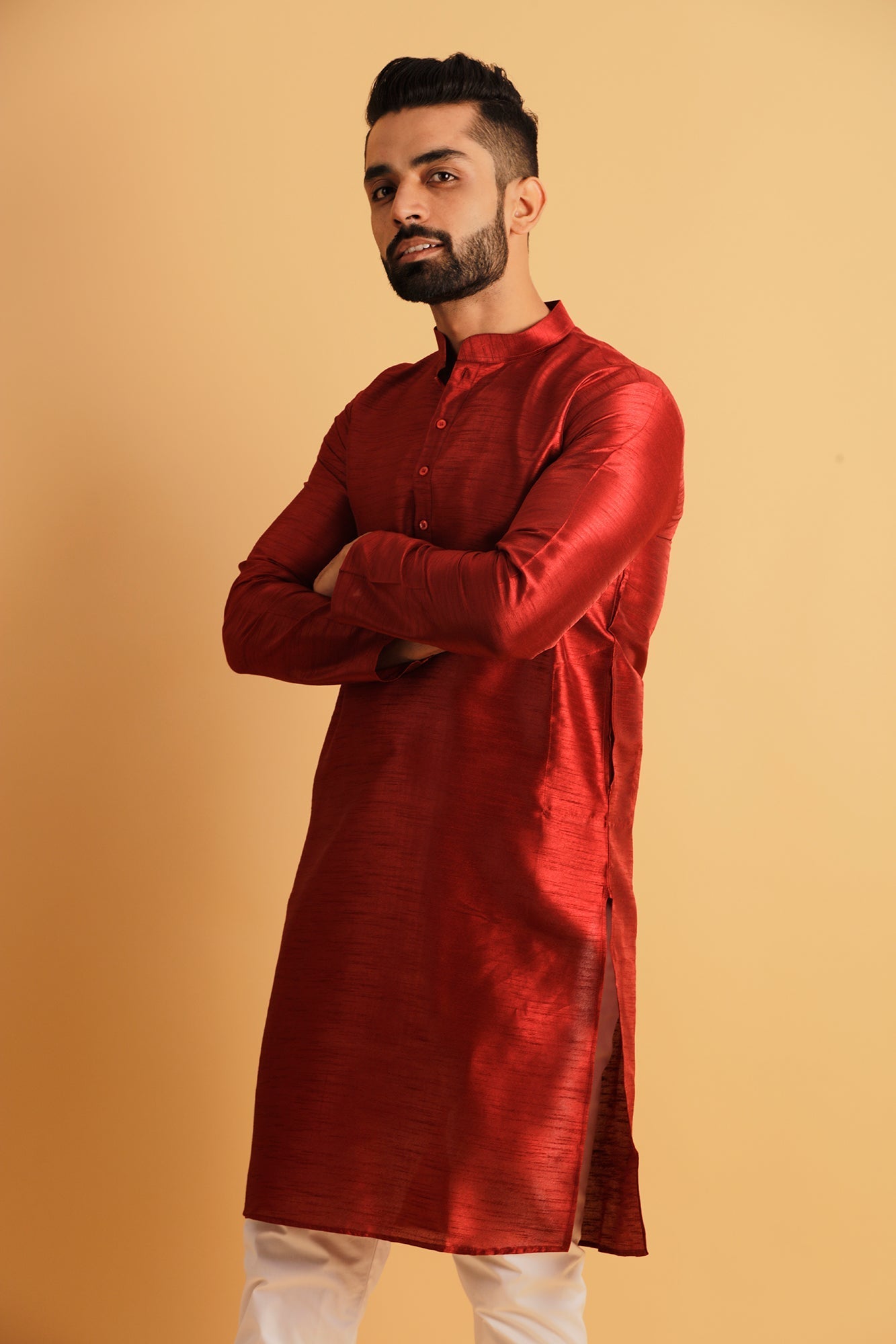 Mandarin Collar Straight Kurta