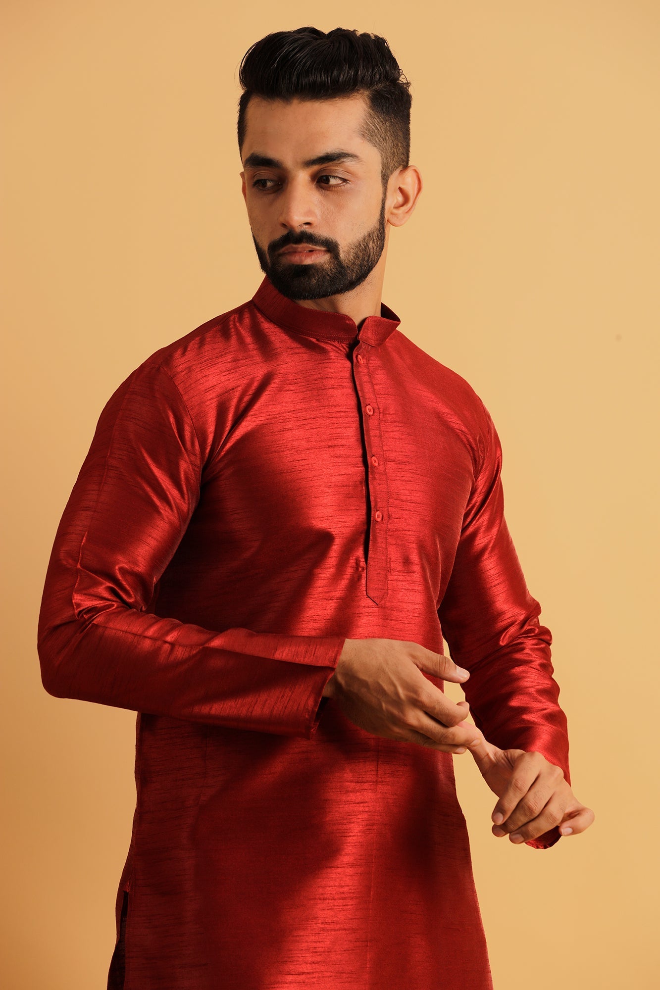 Mandarin Collar Straight Kurta