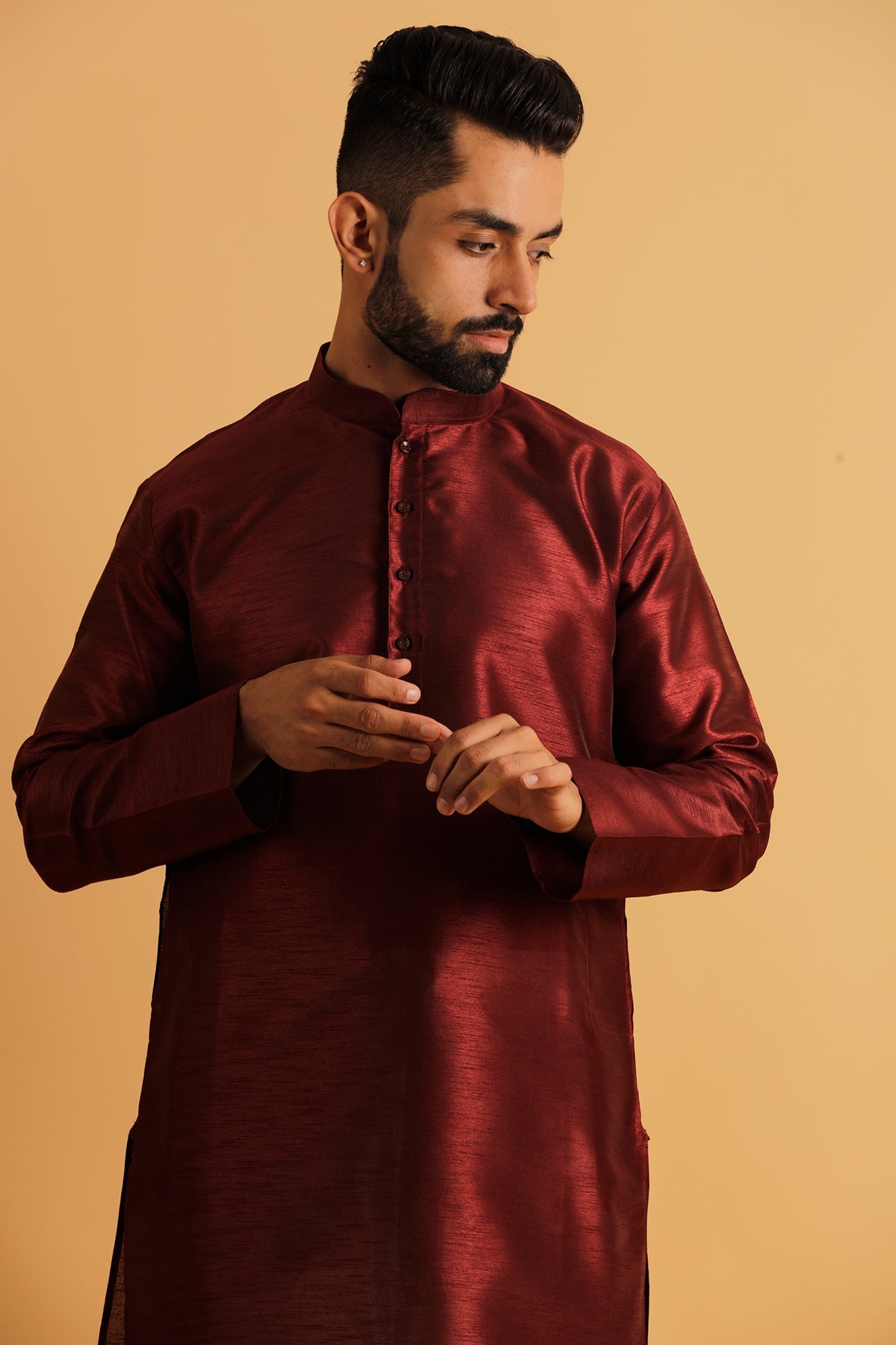 Band Collar Straight Kurta