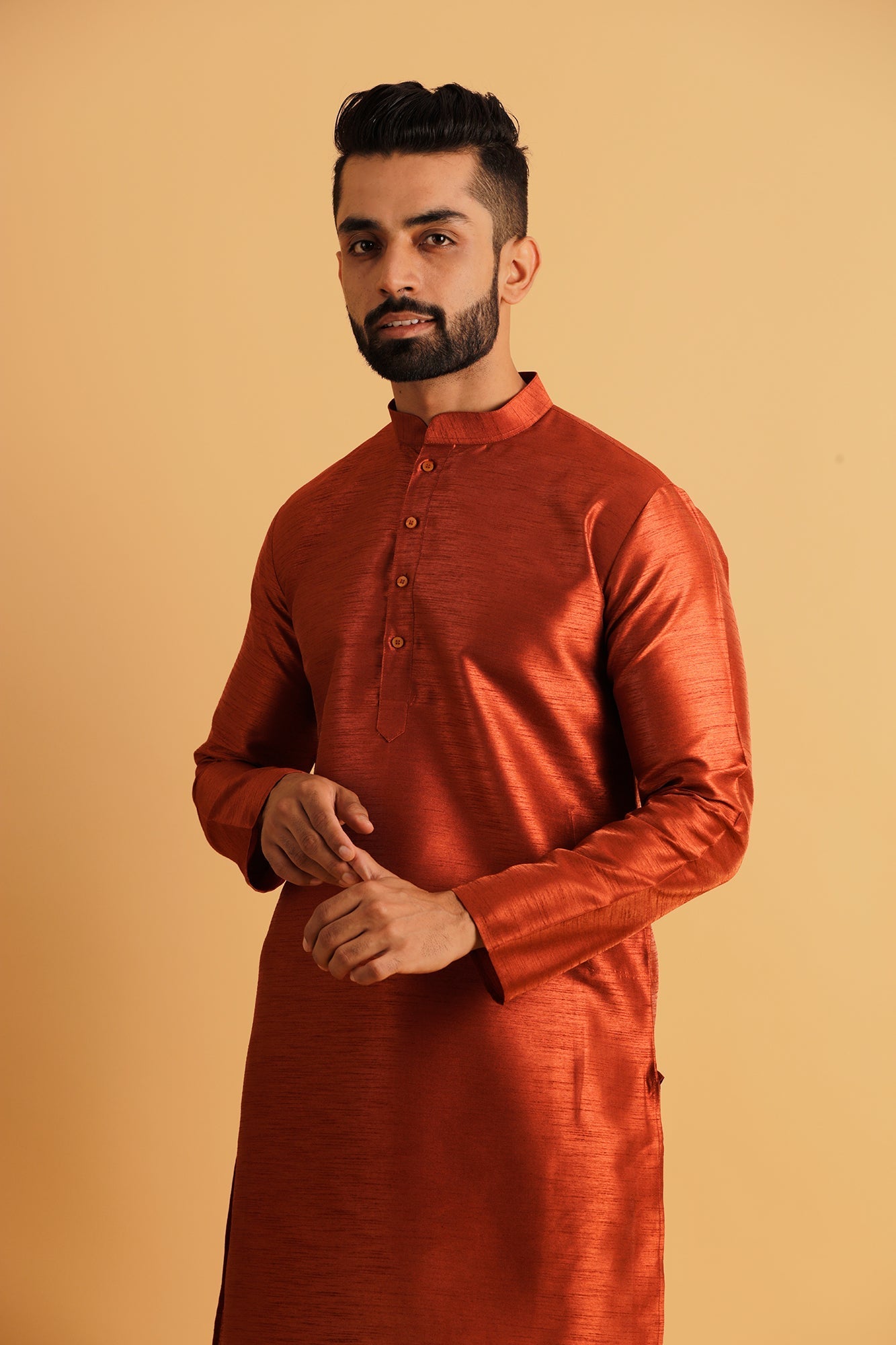 Mandarin Collar Straight Kurta