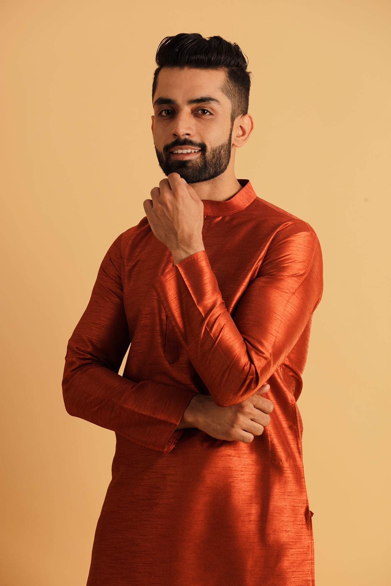 Mandarin Collar Straight Kurta