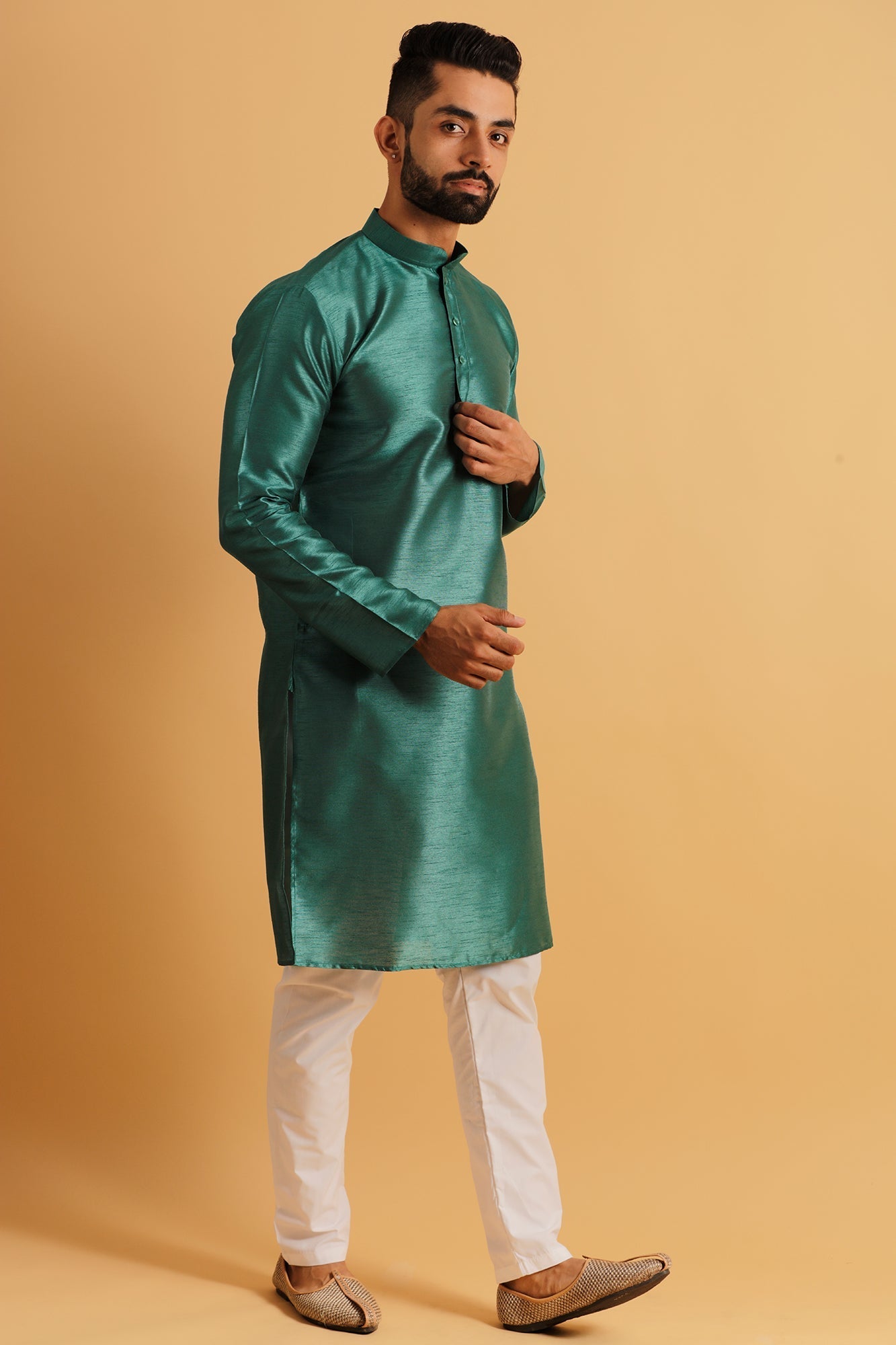 Men's Wear Teal Green Kurta