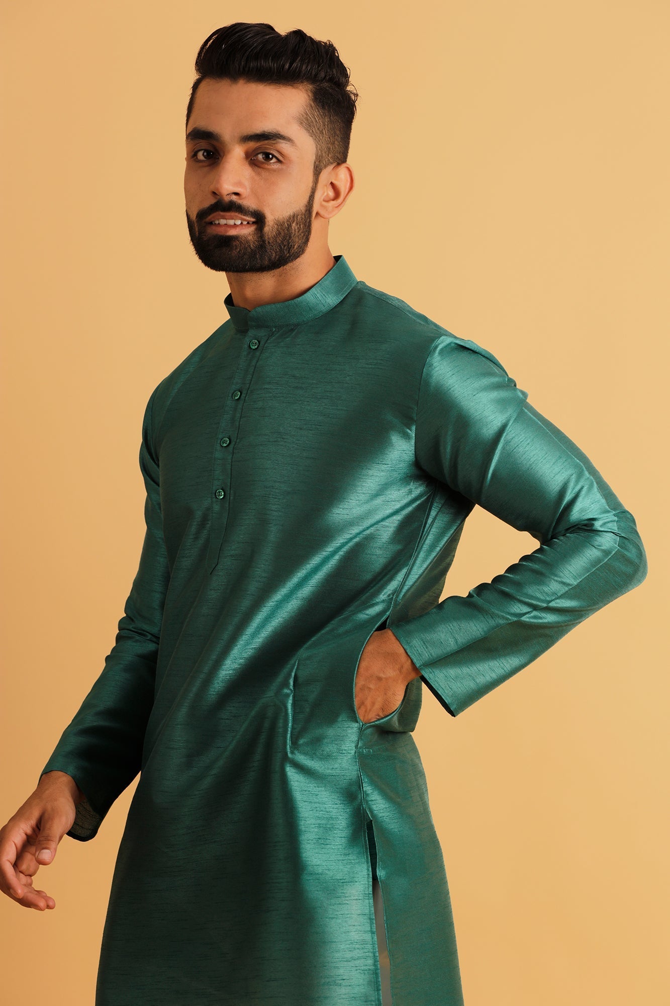 Men's Wear Teal Green Kurta