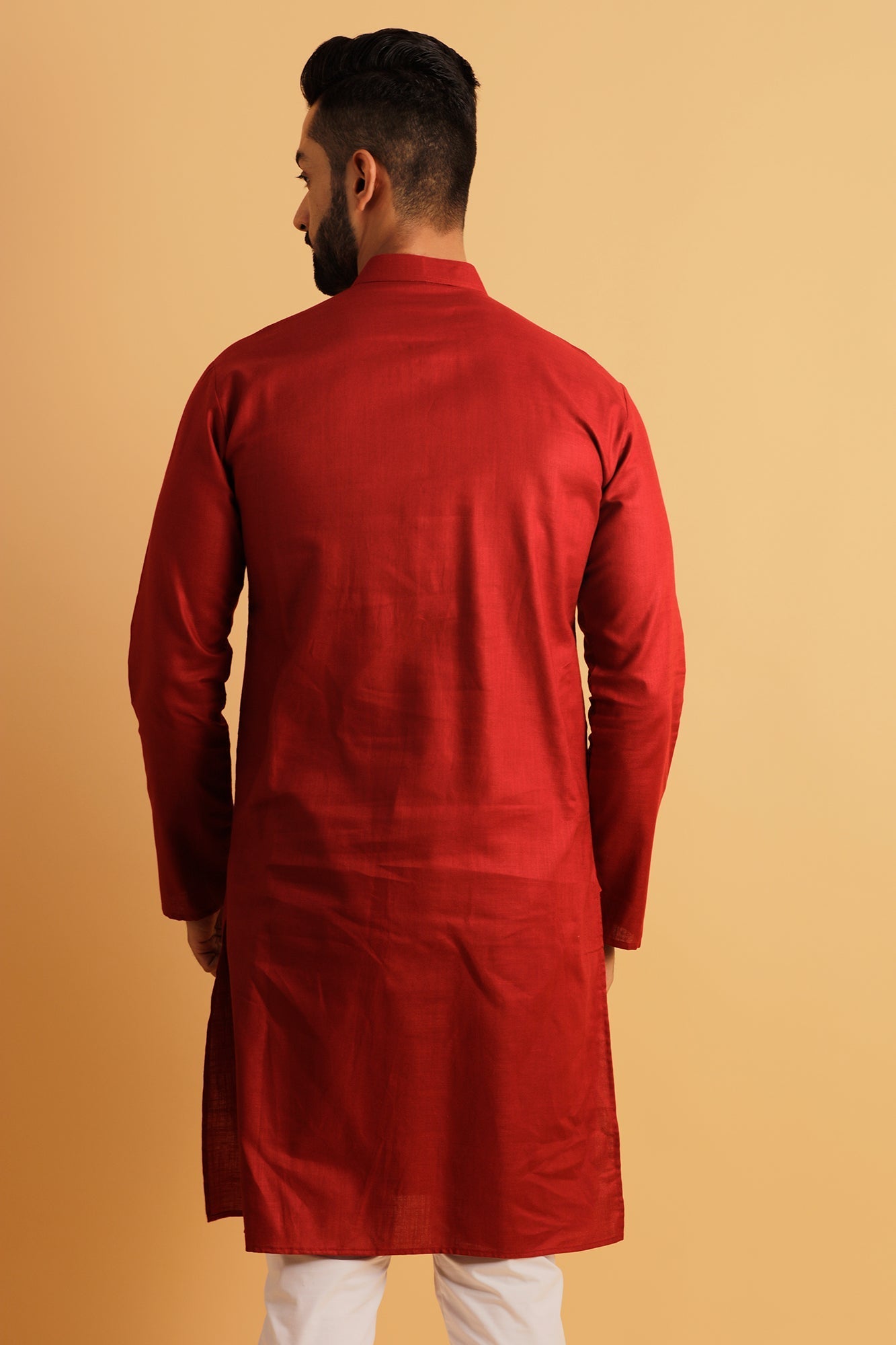 Mandarin Collar Cotton Kurta