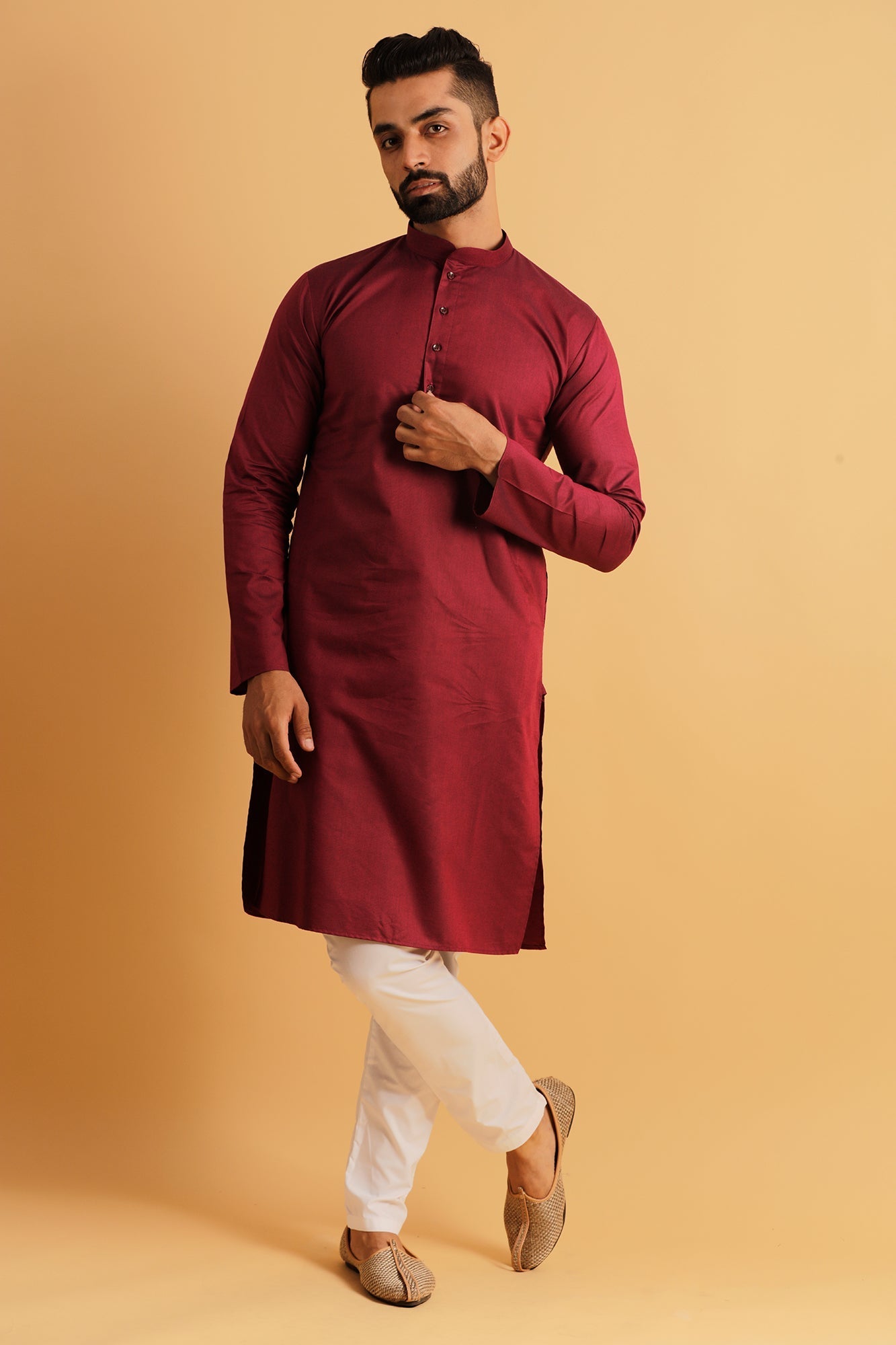 Band Collar Straight Kurta