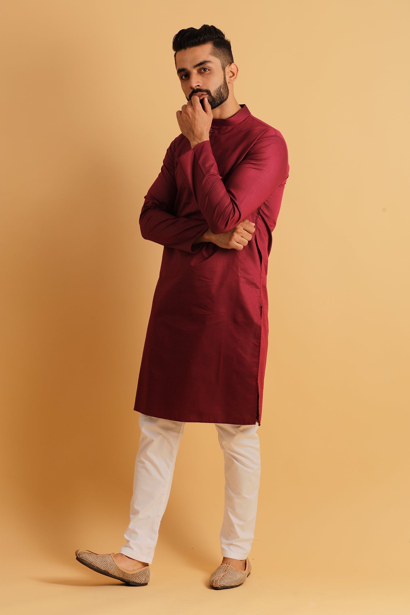 Band Collar Straight Kurta