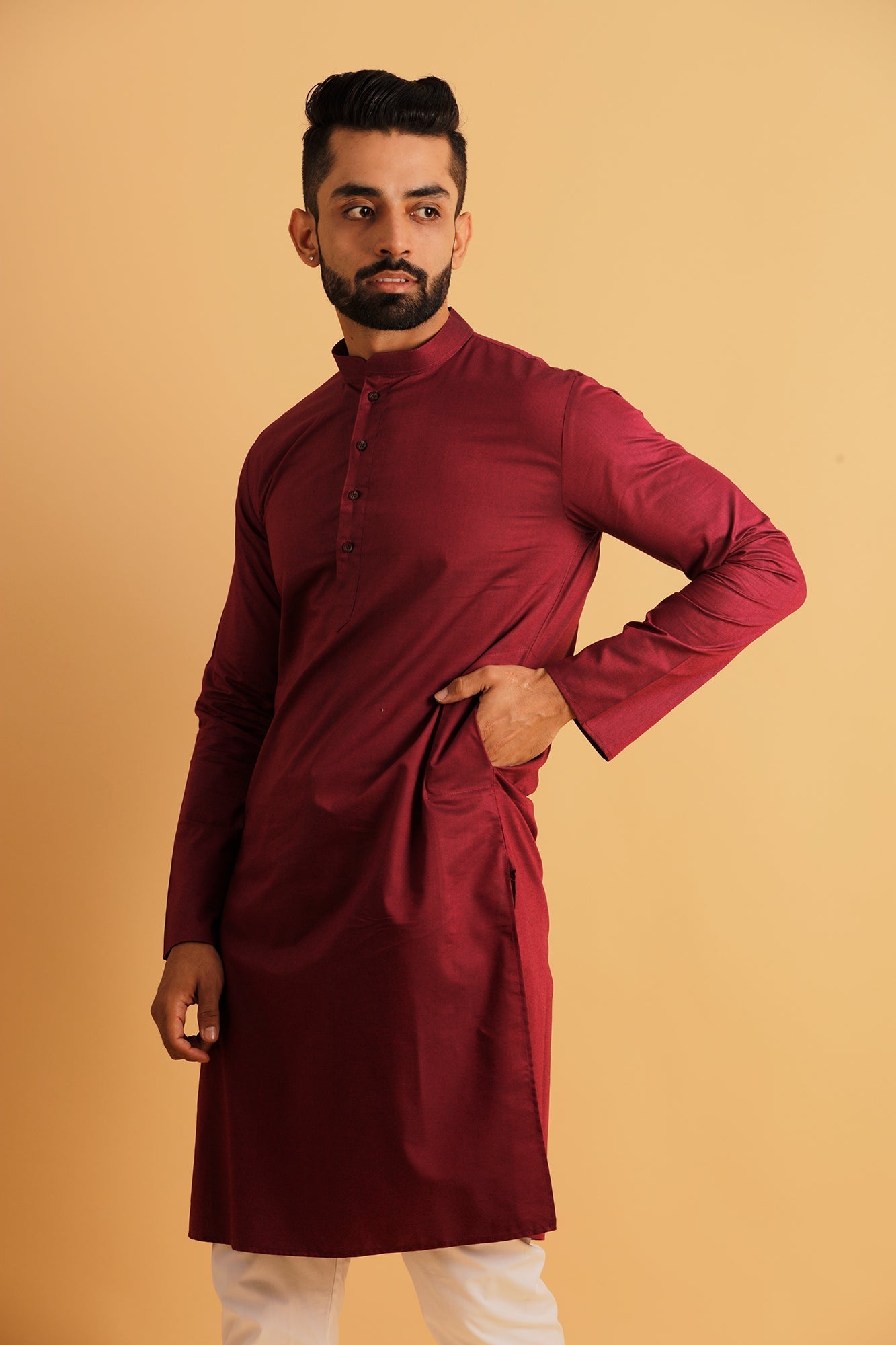 Band Collar Straight Kurta