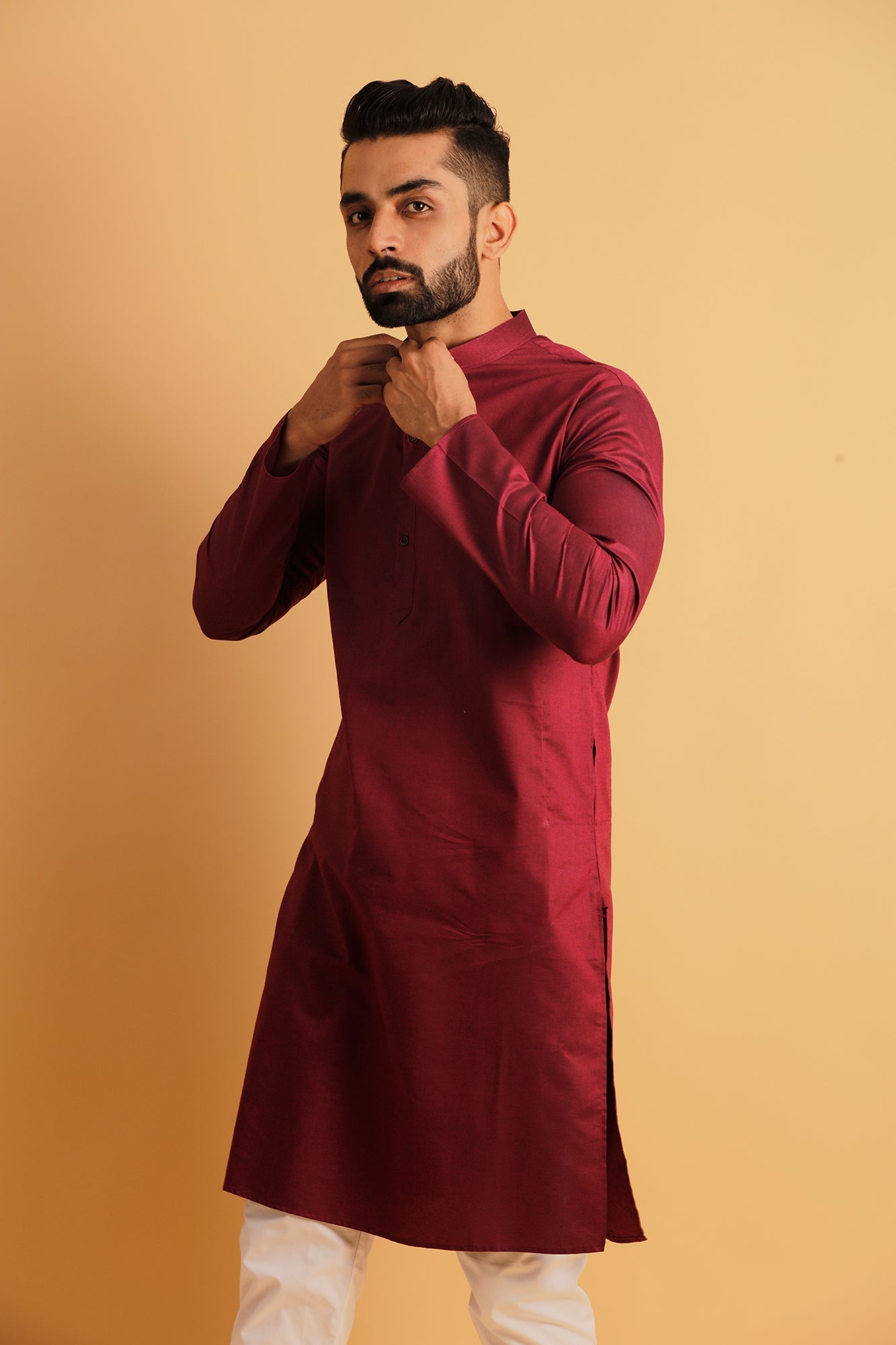 Band Collar Straight Kurta